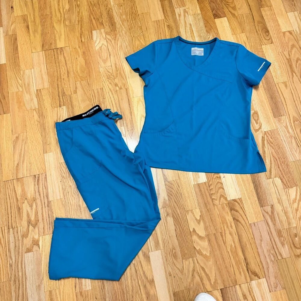 Sketchers by Barco Teal Scrub Set